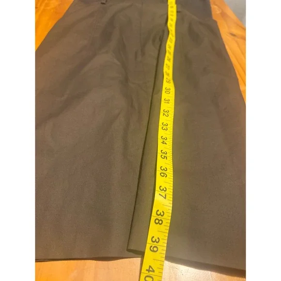 AKRIS PUNTO Sz 8 Taupe Belted Sheath Dress Cotton Blend Knee Length Quiet Luxury - Picture 5 of 10